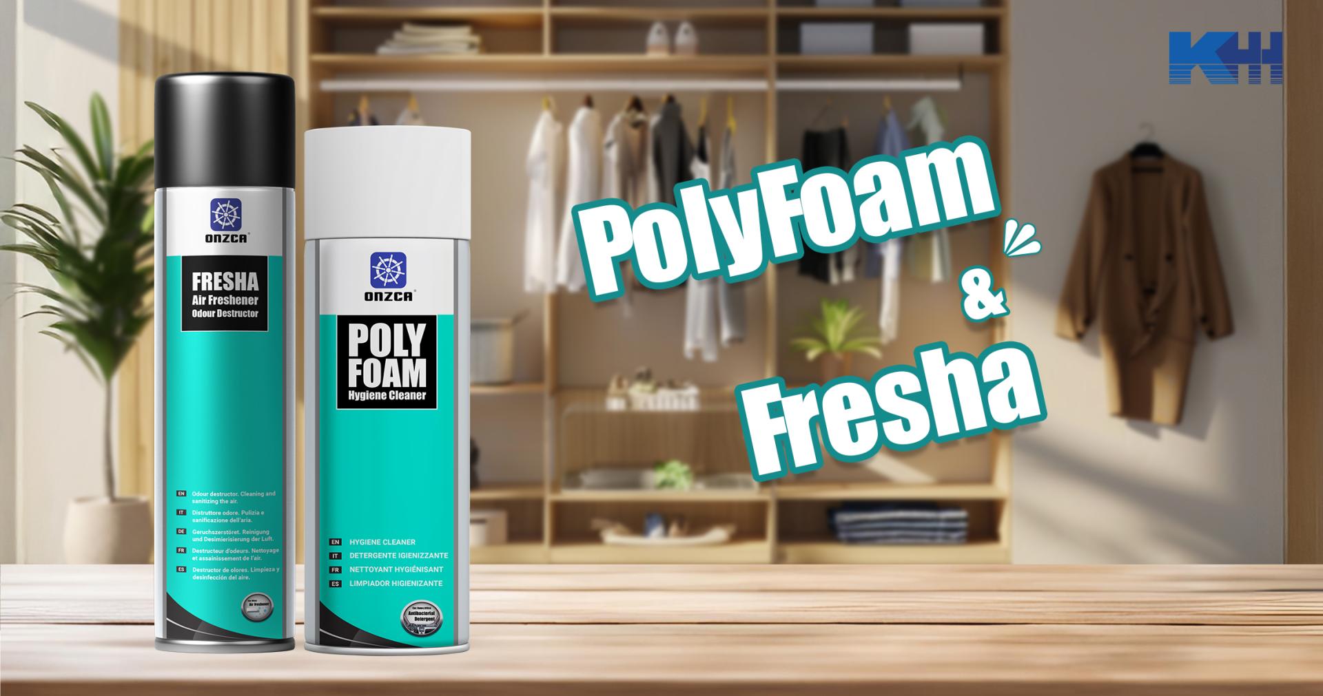 Combo Polyfoam & Fresha - warobe cleaning deodorizing